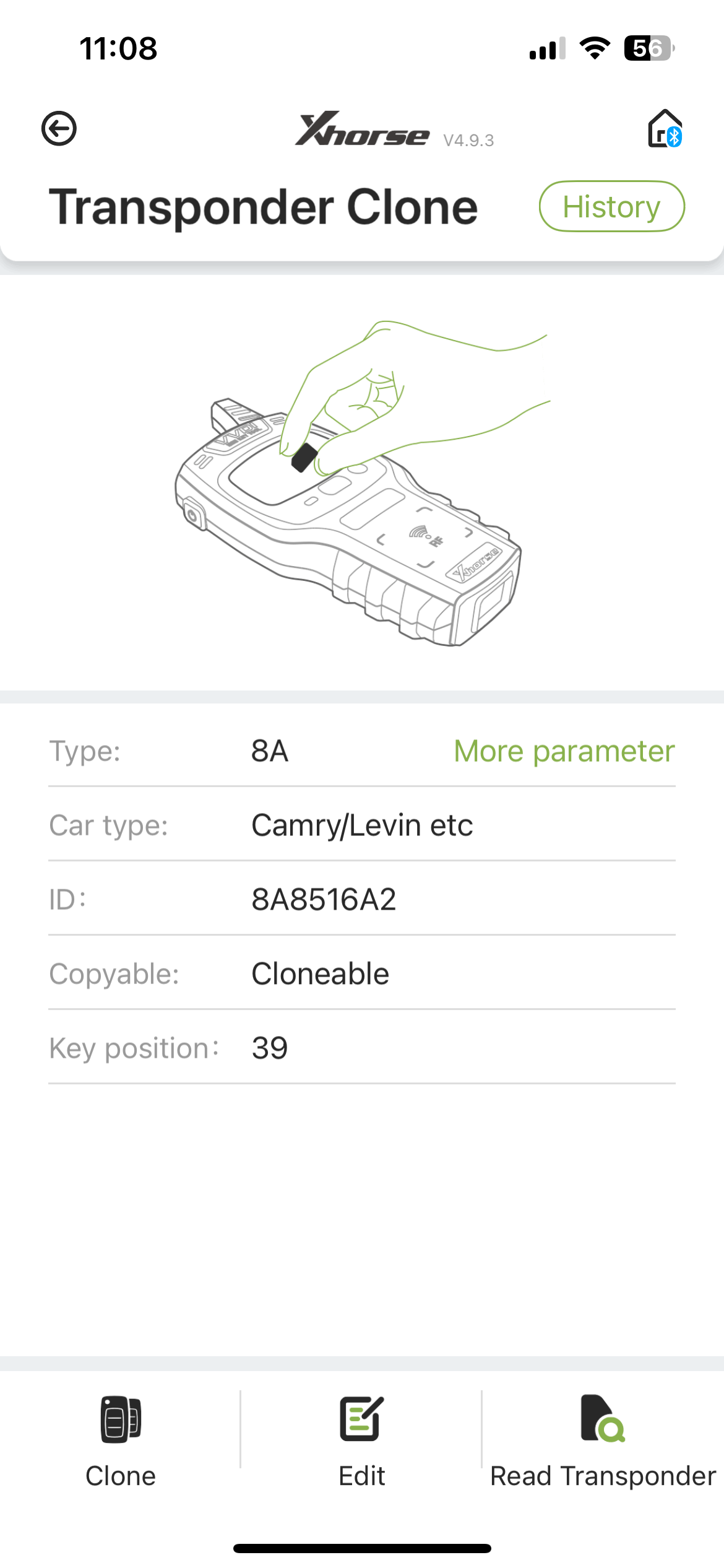 Key Chip 8A-H 128Bit Chip For Toyota P4:39(Aftermarket)